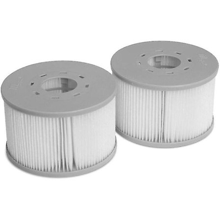 2-pack Mspa V2-filter för Fjord, Kili, Camaro, Mono, Aurora och Tekapo uppblåsbara spabad - 2 ersättningsfilterpatroner för Mspa uppblåsbart spabad
