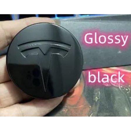 4 st För Tesla Model 3 S X Y 56MM Grå Navkapslar Emblem Badge Logo