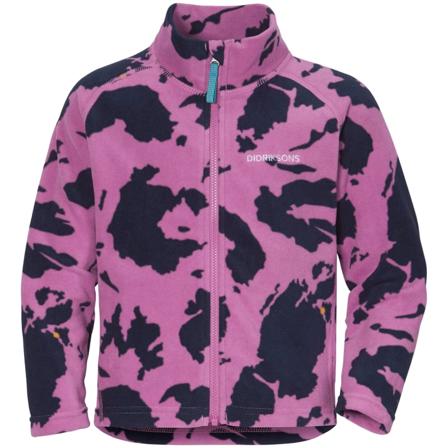 Didriksons Monte Kids Printed Jacket Q4 Children Mid layer tops Pink 100