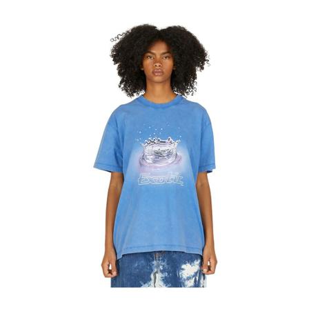Eytys Jay Splash T-Shirt , Blauw , Dames , Maat: Xs/S