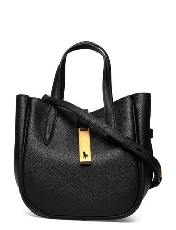 Polo Ralph Lauren Polo Id Leather Small Tote - Black - ONE SIZE