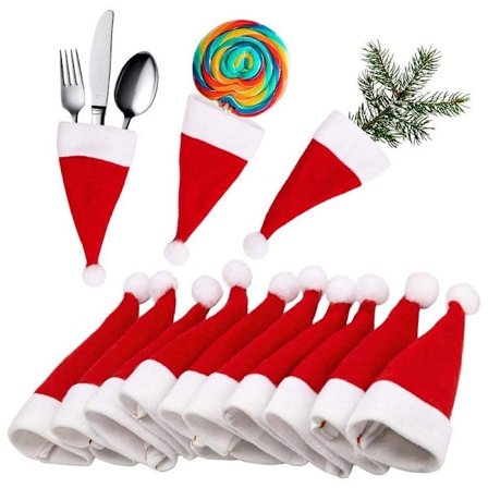 Mini julehatter, julebestikkholdere, mini julehatter for