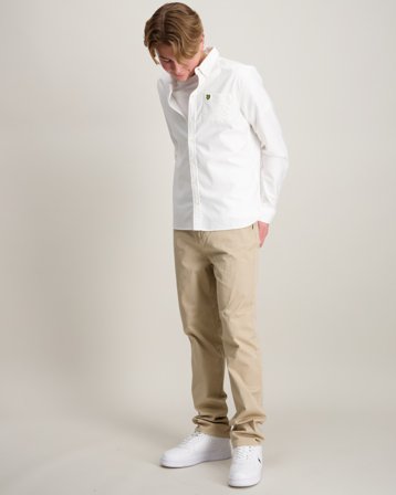 Lyle & Scott Oxford Shirt Wit Overhemden Jongens - Kids Brand Store
