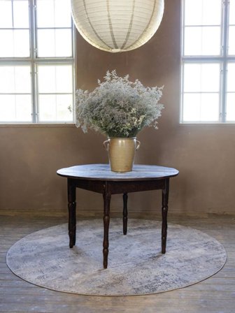 Ritz Ø 150 Small Light Grey Abstract Round Rug