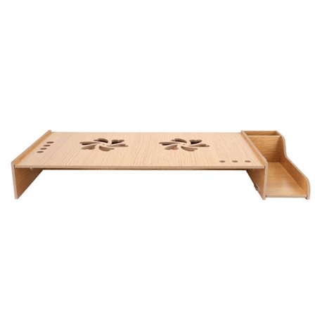 DIY Kirsikkapuinen työpöydän näytön koroke säilytyslaatikko PC-kannettavan telinejärjestäjä