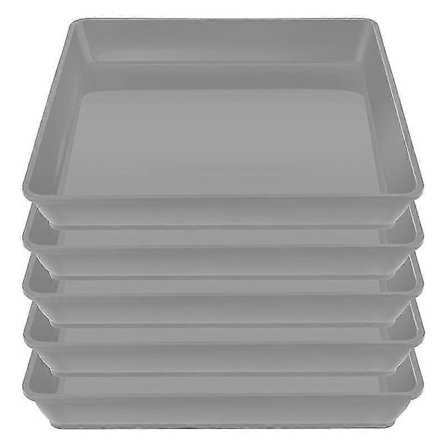 Firkantede plastik plantebakker til opsamling af overløbende vand og jord fra indendørs plantekasser - Perfekt