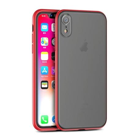 iPhone Xr IPAKY iskukestävä hybriidi muovinen takasuoja kuori - Punainen Red