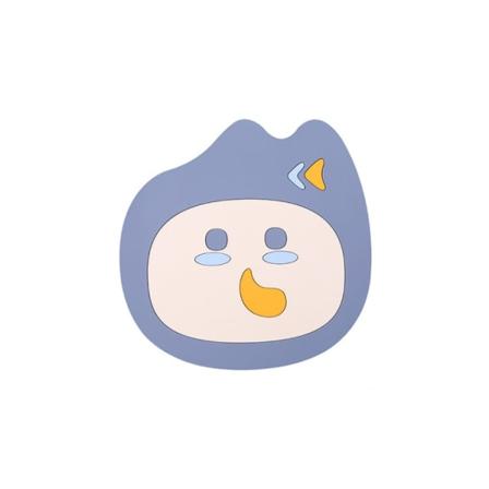 5 st PVC Cartoon Värmeisolerande Underlägg Anti-Brännplatta, Storlek: Stor (Blå)