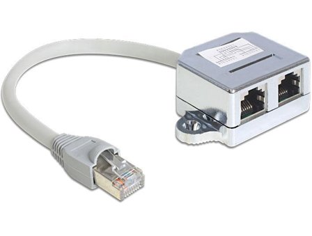 Delock RJ45 Port Doubler - Ethernet 100Base-TX-splitter - 15 cm