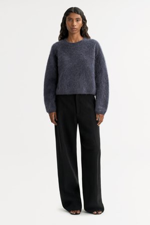 Soft Goat - Brushed Crewneck - S - Anthracite