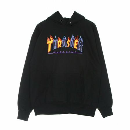 Thrasher, double flame hood Czarny, Mężczyzna, Rozmiar: M