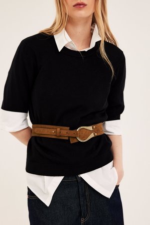 Kappahl | Pasek z imitacji zamszu Jasnobrązowy S | Jasnobrązowy