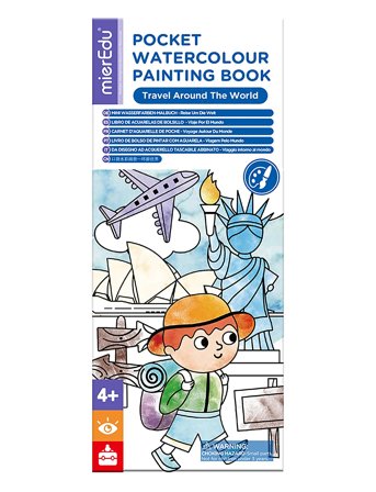 mierEdu | Pocket Watercolouring Book - Travel Around The World | ONE SIZE