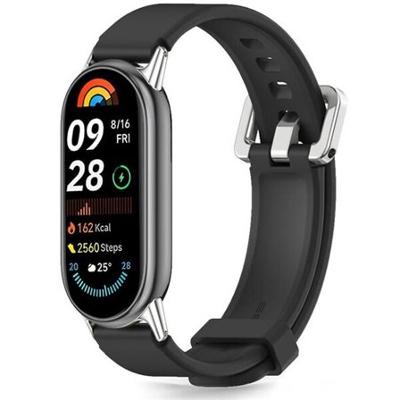 Tech-Protect IconBand Classic hihna musta Xiaomi Smart Band 8/9/10/NFC - mustalle Smart Bandille
