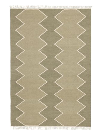 Dakota Rug - Green/Natural White 200X300 Wool, In Rustic Style