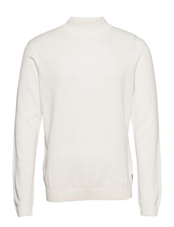 Jjebasic Knit Mock Neck Knitwear Turtlenecks Hvit Jack & J S