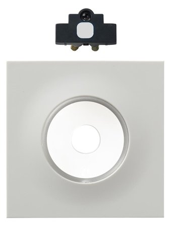 Elko EKO09606 Dimmerkit ljusenhet, ljusring och centrumplatta Vit, vit lampa, Strömbrytare & vägguttag