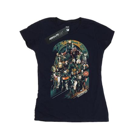 Marvel Dam/Kvinnor Avengers Infinity War Team Bomull T-shirt Navy Blue XXL