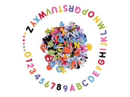 PLAYBOX Filtbokstäver självhäftande 500/fp - Lyreco - Skola och förskola - Hobbymaterial - Bokmärken och stickers