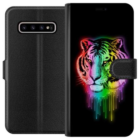 Samsung Galaxy S10+ Lommeboketui Neon Tiger