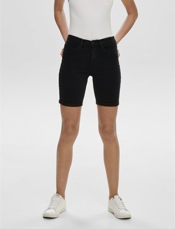 ONLY Onlrain Life Mid Long Dnm Shorts Noos - Black - XS