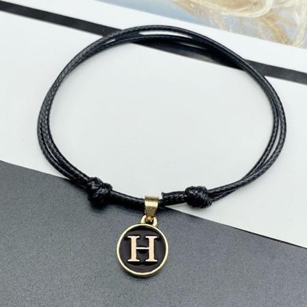Fashion Simple 26 engelsk bokstav armbånd Håndlaget justerbar W A8