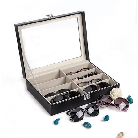 Solbrille Organizer, Solbrille Opbevaringsboks med 8 rum