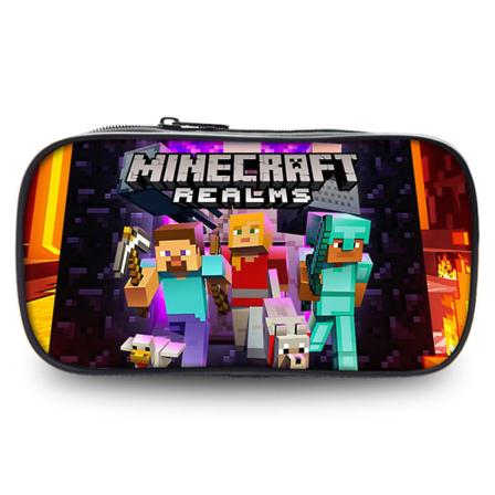 Lasten Minecraft printed case kynäpussi vetoketjukassi Lahjat D