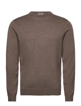 100 % Merino Crew Neck Knit Brown Lindbergh Black
