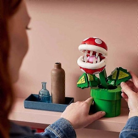 Super Mario Piranha Plant, rakenna ja aseta esille Super Mario Bros. -keräilyesine, aikuisille ja teineille, realistiset toimintahahmot, 