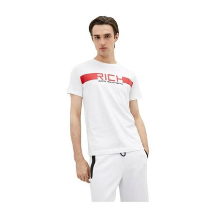 John Richmond T-shirt , Wit , Heren , Maat: L