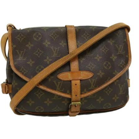 Louis Vuitton Vintage, Pre-owned Saumur 30 Monogram Messenger Bag Bruin, Dames, Maat:ONE Size
