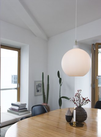 Wohlert taklampe Ø35 - opal