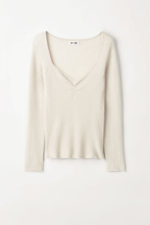 Soft Goat - Fine Knit Cashmere Top - Women cashmere sweater - M - Cream