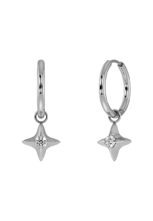 Edblad Stellar Hoops Steel Smycken & klockor Dam Grå ONESIZE