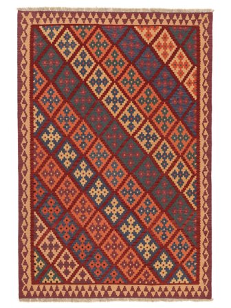 Kilim Qashqai Rug Hand Woven 171X253 Dark Red/Black Persia