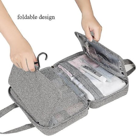 Necessär Resenecessär med Hängande Krok Vattentålig Sminkväska Kosmetikaväska