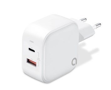 Andersson-WLC-G2200 - Wall Charger PD 35W USB-A + USB-C White-35 W GaN-vegglader med USB-C- og USB-A-kontakt-Power-Mobilladere
