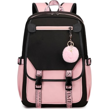 Ryggsäck för tjejer, tonårsryggsäck, stor kapacitet, gymnasiet, tjejryggsäck