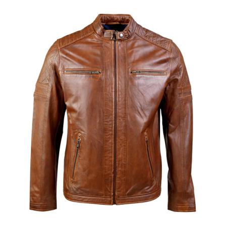 Levinsky Victor - Lamb Malli Leather Brun, Herre Læderjakker