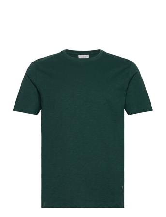 Basic Slub Tee S/S T-shirts Short-sleeved Grønn Lindbergh*Betinget Tilbud