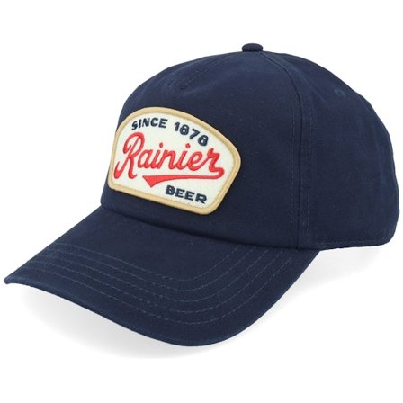 American Needle - Svart adjustable Caps - Canvas Roscoe Rainier Beer Navy A-Frame Adjustable @ Hatstore