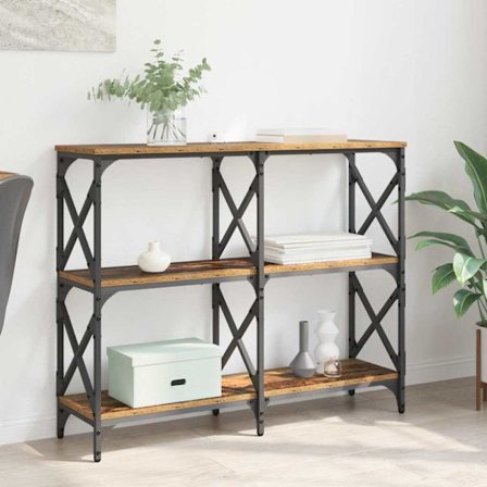 Konsolbord Gammalt trä 100 x 28 x 80,5 cm Konstruerat trä