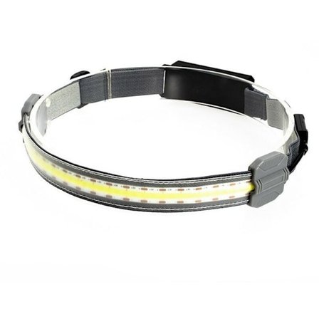 COB LED pannlampa USB uppladdningsbar ljusband ljus stark vidstrålande pannlampa ljusa LED-lampor 3 lägen (1 st) batteri