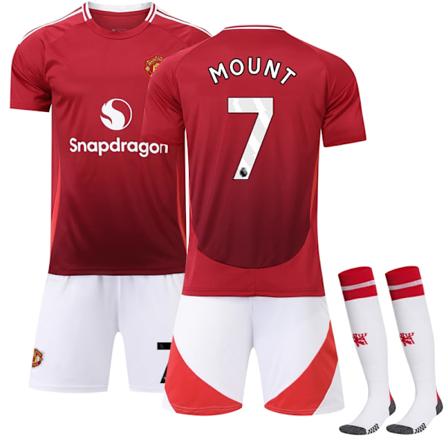24-25 Manchester United Hjemme Barn Fotballdrakt Nr. 7 Mount- Perfet-WELLNGS 16