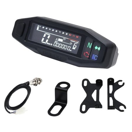 Motorsykkel Speedometer Olje Måler Tachometer Universal Digital Meter