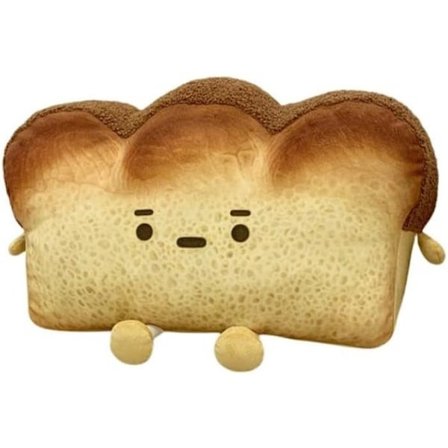 Kreativt ristet brød plys pude Tegneserie plys legetøj skivet brød pude (20*12cm)