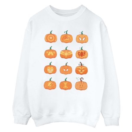 Marvel Girls Avengers Halloween Pumpa Sweatshirt 5-6 år Vit