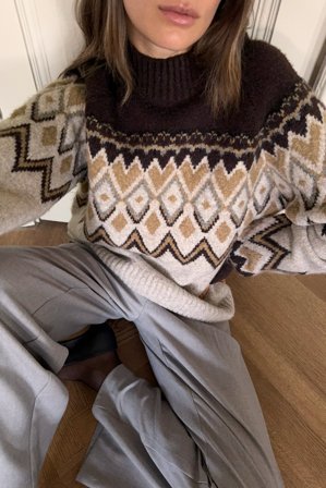 NA-KD Pull en maille à col montant - Pulls - Multicolore - XS