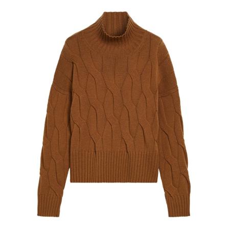 Max Mara Turtlenecks Brun, Dame Rullekraver